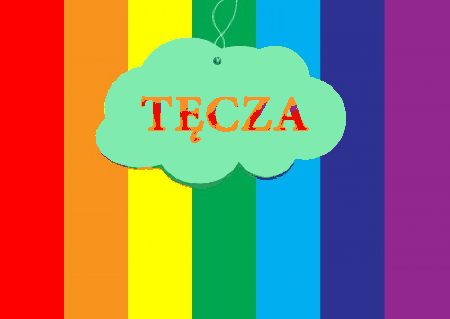 Kolory tęczy i chmurka